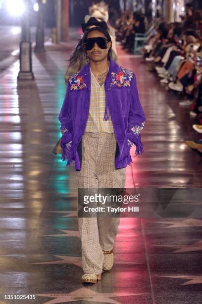 Steve Lacy walks the runway at the 2021 Gucci Love Parade 